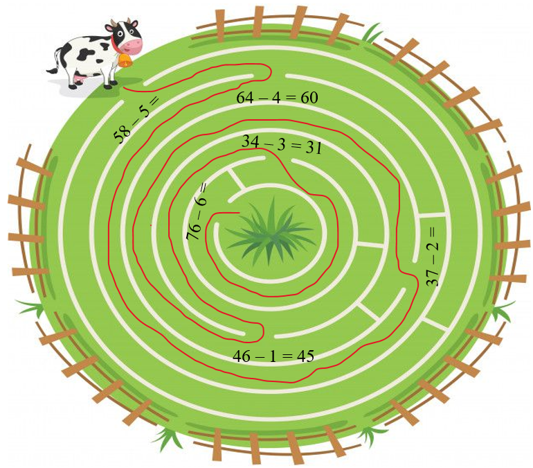 Em hãy giúp bạn bò sữa vượt qua các chướng ngại vật để tìm thức ăn bằng cách (ảnh 2)