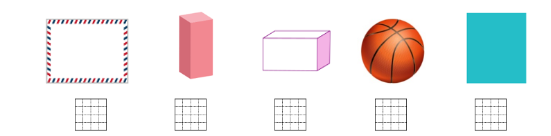 Điền dấu × vào ô trống dưới các khối hộp chữ nhật: (ảnh 1)