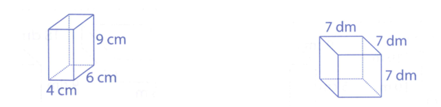 Tính diện tích xung quanh, diện tích toàn phần của hình khối được gấp từ những hình sau rồi ghi kết quả vào chỗ chấm: (ảnh 1)