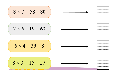 Sắp xếp kết quả các phép tính theo thứ tự tăng dần bằng cách điền số thứ tự “1; 2; 3; 4” vào ô trống: (ảnh 1)