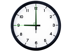 Vào lúc mấy giờ thì kim giờ và kim phút tạo thành một góc vuông? (ảnh 1)