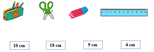 Nối mỗi đồ vật với độ dài phù hợp trong thực tế (ảnh 1)