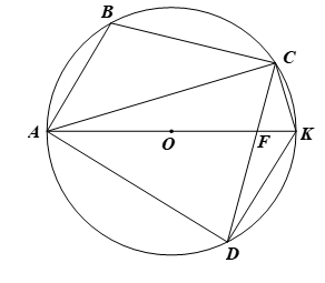 Cho tam gi&aacute;c \(ABC\) c&oacute; \(CA > CB\) v&agrave; nội tiếp đường tr&ograve;n t&acirc;m \(O\) đường k&iacute;nh (ảnh 3)