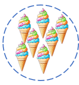 Hình vẽ nào có 10 cái kem? (ảnh 2)