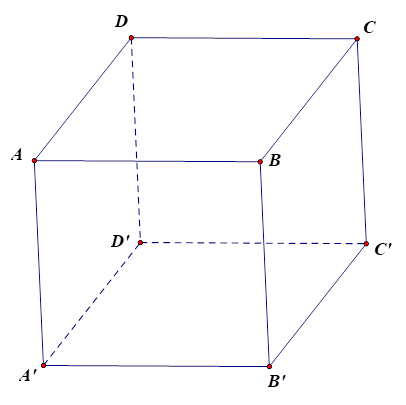 Cho hình lập phương ABCD.A'B'C'D' có cạnh bằng a. Khoảng cách từ A đến mặt phẳng BCC'B' bằng  (ảnh 1)