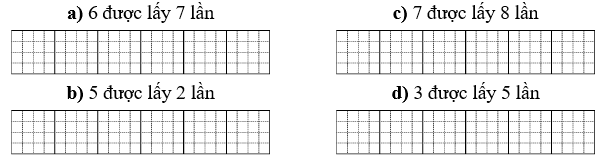 Viết phép nhân thích hợp vào ô trống: (ảnh 1)