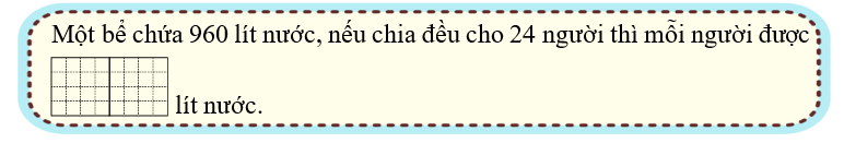 Số? Một bể chứa 960 lít nước (ảnh 1)