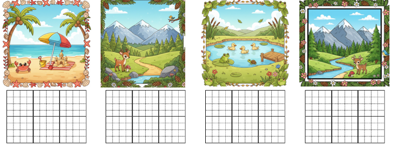 a) Hãy viết tên các cảnh vật thiên nhiên phù hợp với các tranh dưới đây: (ảnh 1)