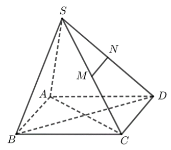 Cho hình chóp S.ABCD có đáy là hình bình hành. M,N lần lượt là trung điểm của SC và SD. Mệnh đề nào sau đây là đúng (ảnh 1)