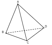 Cho tứ diện ABCD (hình bên), điểm M nằm giữa hai điểm A và C (ảnh 1)
