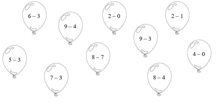 Tô màu xanh vào các quả bóng có kết quả bằng 4, tô màu vàng vào các quả bóng có kết quả bằng 2. (ảnh 1)
