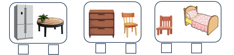 Đánh dấu × vào các đồ vật cao hơn: (ảnh 1)