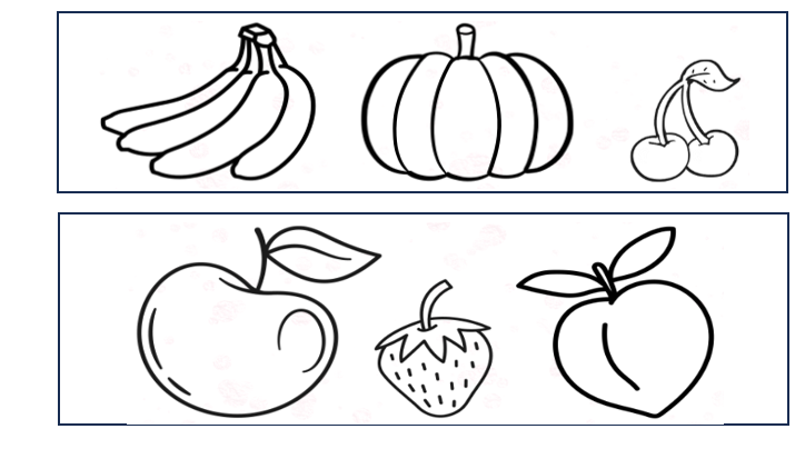 Tô màu các quả cao bằng nhau: (ảnh 1)