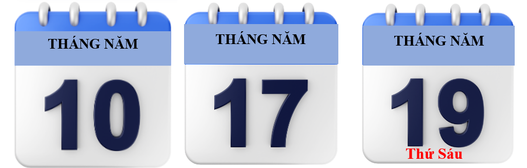 Quan sát các tờ lịch rồi viết vào chỗ trống cho thích hợp. (ảnh 1)