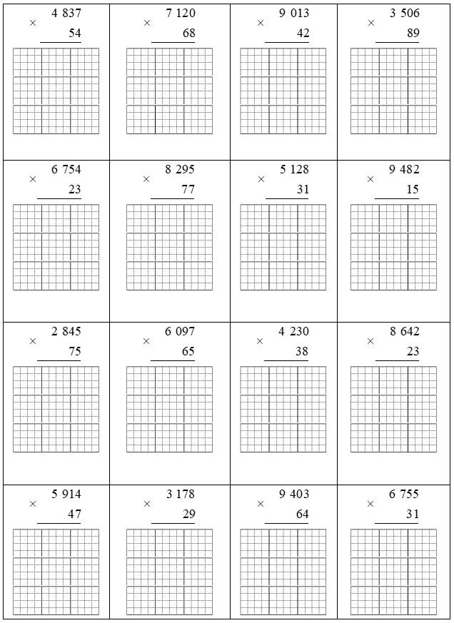 Đặt tính rồi tính 4837 x 54 = (ảnh 1)