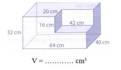 Tính thể tích của hình sau: (ảnh 1)