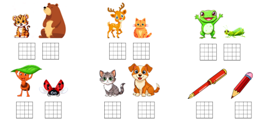 Đánh dấu chéo vào con vật thấp hơn. (ảnh 2)