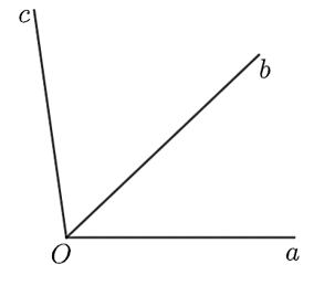 Cho ba tia chung gốc \(Oa,\;\,Ob\) và \(Oc\) như hình vẽ: Khi đó: (ảnh 1)