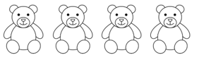 Tô màu để có 3 chú gấu bông: (ảnh 1)
