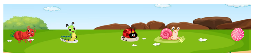 Con nào ở cách xa viên kẹo nhất?
 (ảnh 1)