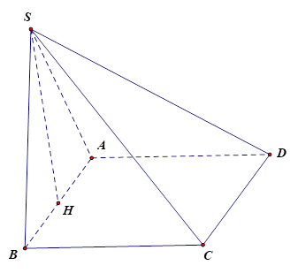 Trong số các mặt phẳng chứa mặt đáy và các mặt bên của hình chóp, có bao nhiêu mặt phẳng vuông góc với mặt phẳng (SAB)? (ảnh 1)