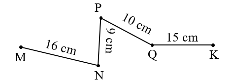 Tính độ dài đường gấp khúc MNPQK (ảnh 1)