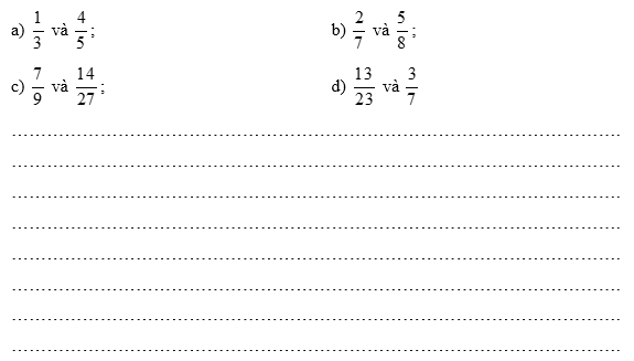 Quy đồng mẫu số các phân số: (ảnh 1)