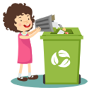 A child watering plants in a trash can

AI-generated content may be incorrect.