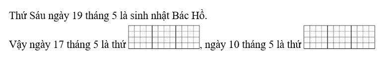 Quan sát các tờ lịch rồi viết vào chỗ trống cho thích hợp. (ảnh 2)