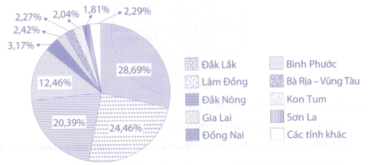 Dưới đây là biểu đồ diện tích các khu vực trồng cà phê tại các tỉnh của Việt Nam năm 2017: (ảnh 1)