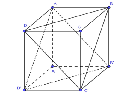 Cho hình hộp ABCD.A'B'C'D' (tham khảo hình vẽ bên dưới). (ảnh 2)