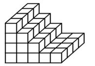 Người ta xếp các tảng đá có dạng khối lập phương cạnh dài 6 dm thành bậc thang (ảnh 1)