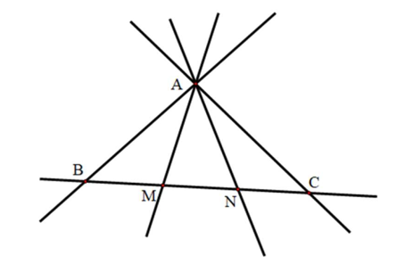 Cho hình vẽ dưới đây. Số đường thẳng trong hình vẽ trên là (ảnh 1)