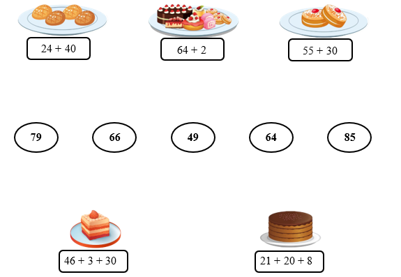 Nối phép tính với kết quả tương ứng: (ảnh 1)