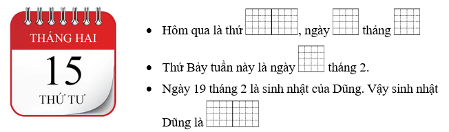 Dưới đây là tờ lịch của ngày hôm nay. Em hãy quan sát tờ lịch và điền vào chỗ trống thích hợp: (ảnh 1)