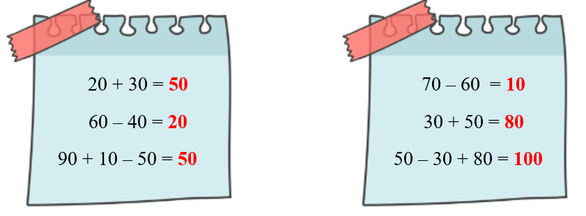 Toán lớp 2 Cánh diều Ôn tập về phép cộng, phép trừ trong phạm vi 100 có đáp án Tính nhẩm (ảnh 2)