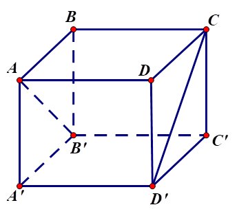 Cho hình lập phương ABCD.A'B'C'D' cạnh a. Tính khoảng cách giữa hai đường thẳng AB' và CD'. (ảnh 1)
