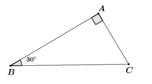 Cho tam giác \(ABC\) vuông tại \(A\) biết (ảnh 1)