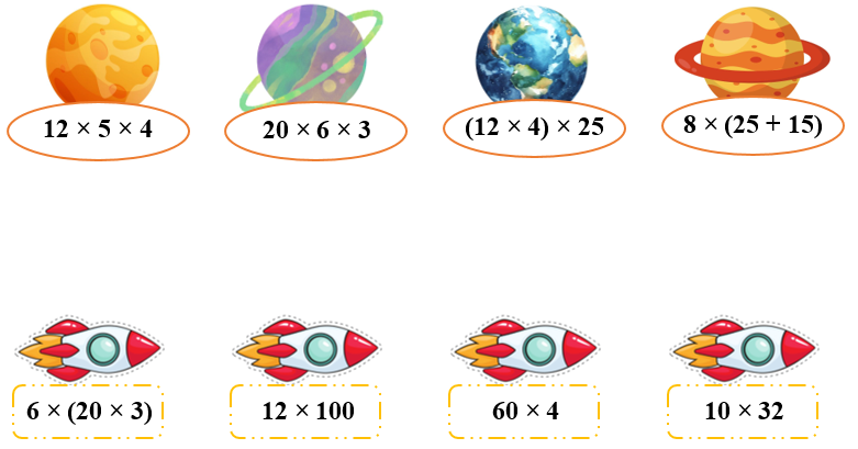 Nối các biểu thức có cùng giá trị: (ảnh 1)