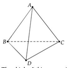 Cho hình tứ diện ABCD. Khẳng định nào sau đây đúng (ảnh 1)