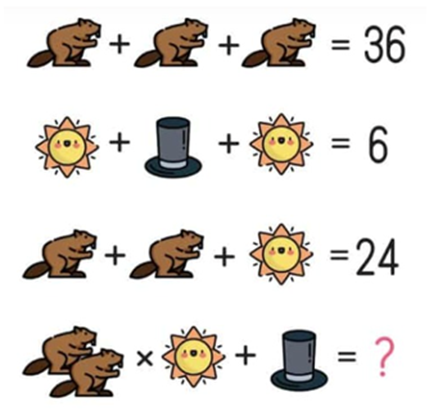 A math problem with beavers and sun

Description automatically generated