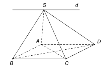 Cho hình chóp S.ABCD có đáy ABCD là hình bình hành (ảnh 1)