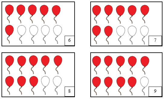Tô màu vào quả bóng bay (theo mẫu). (ảnh 2)
