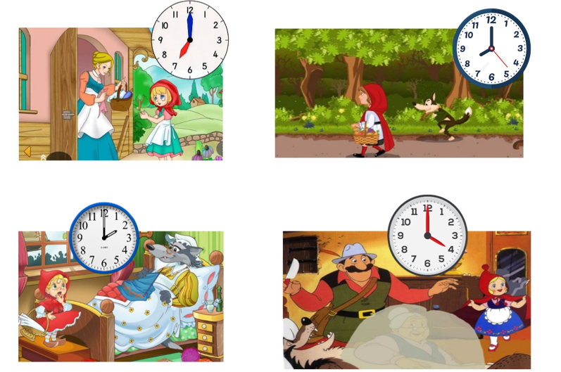 Quan sát tranh, viết tiếp vào chỗ trống cho thích hợp: Cô bé quàng khăn đỏ (ảnh 1)