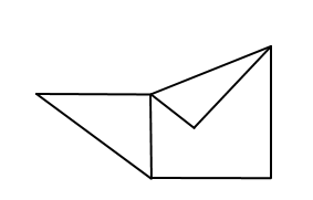 Nếu a là số góc vuông, b là số góc không vuông của hình dưới đây thì b × a là bao nhiêu? (ảnh 1)