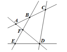 Trong hình vẽ dưới đây có bao nhiêu bộ ba điểm thẳng hàng? (ảnh 1)