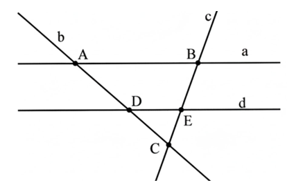 Cho hình vẽ sau: Số bộ ba điểm thẳng hàng trong hình trên là (ảnh 1)