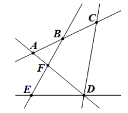 Trong hình vẽ dưới đây có bao nhiêu bộ ba điểm thẳng hàng? (ảnh 1)
