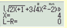 Tổng các nghiệm của phương trình căn {2x} + 1}  + 3 căn {4x}^2} - 2{x}} + 1}  = 3 + căn 8{x}^3} + 1} bằng (ảnh 3)