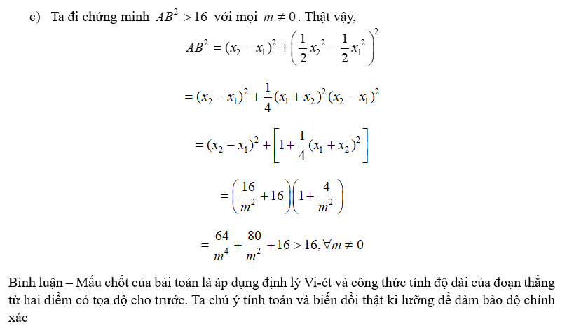 Cho Parabol  y= 1/2 x^2 (P), đường thẳng (d): y - -2/m x+ 2  với m khác 0 và điểm I(0;2) (ảnh 2)
